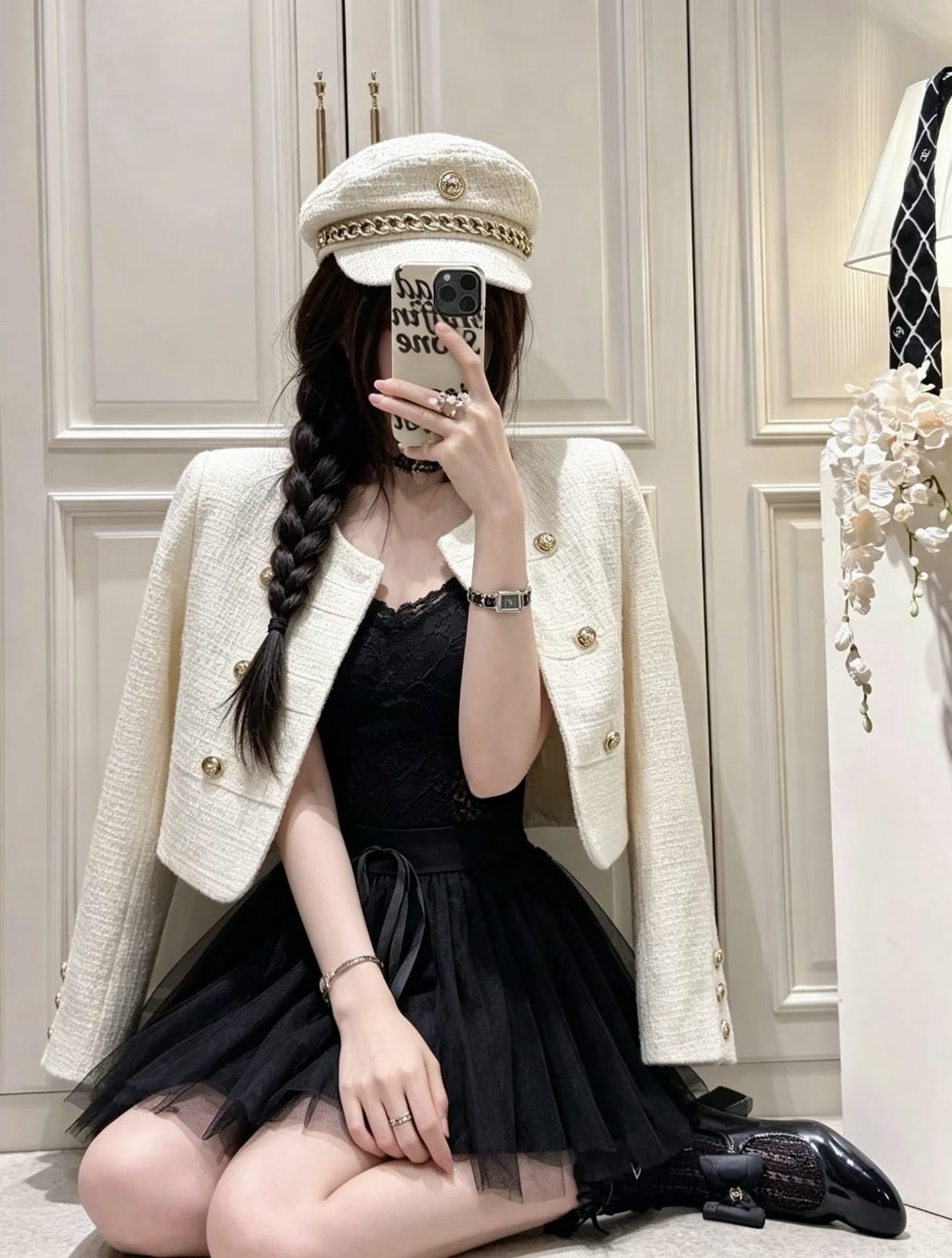 ♡ 復古芭蕾・小香風三件式套裝