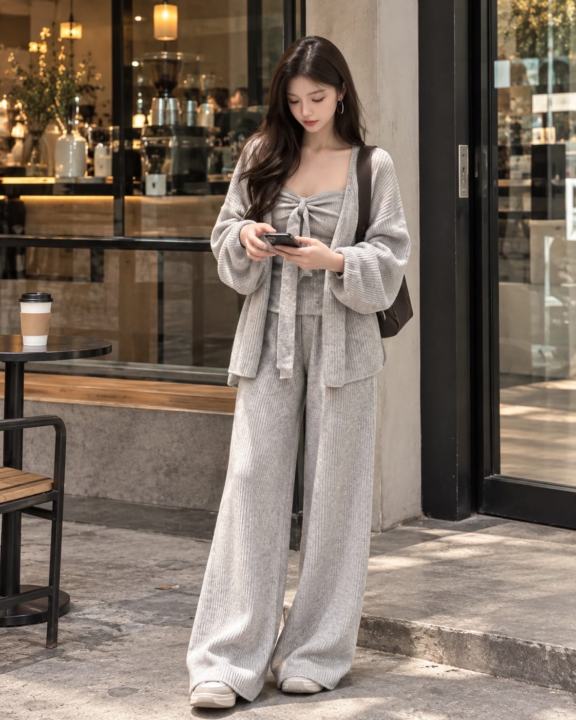 慵懶甜心蝴蝶結三件式套裝 ♡