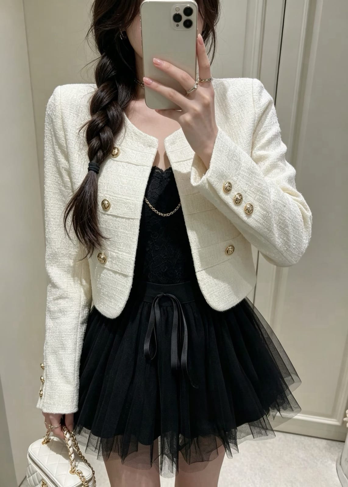 ♡ 復古芭蕾・小香風三件式套裝