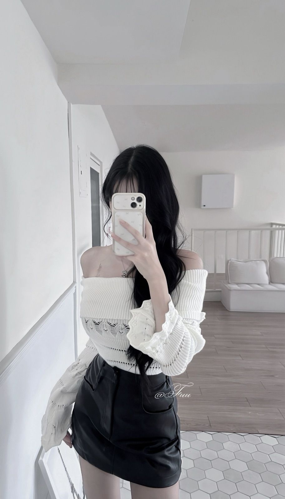 52175|高街辣妹高腰拉鏈皮革包臀短裙 🖤